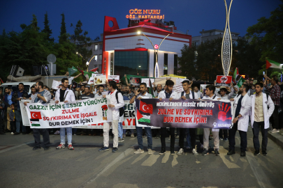 Gaziantep'te İsrail'in Gazze'ye Saldırıları Protesto Edildi
