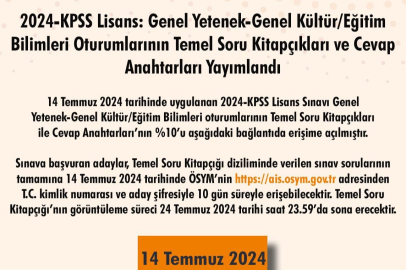 2024 KPSS Soru Ve Cevap Anahtarı Yayımlandı