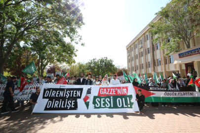 GAÜN Öğrencileri İsrail'i Protesto Etti